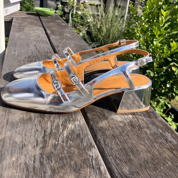 Sezane Paula Babies Silver Mirror - Size 8 - Picture 3 of 5